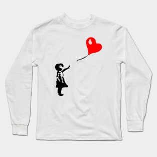 Banksy Little Girl And Heart Shaped Balloon Long Sleeve T-Shirt